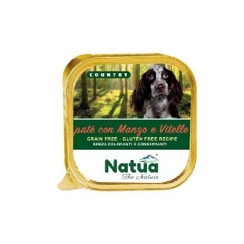 NATUA DOG COUNTRY MANZO E VITELLO 300 GR <br/> Cibo Umido per Cani