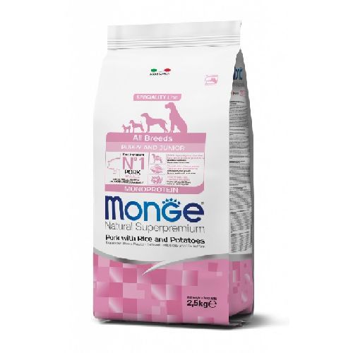 Monge All Breeds Puppy Maiale 12kg <br/> Cibo Secco per Cani