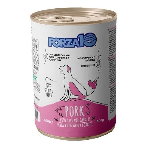 FORZA10 CANE MANTENIMENTO MAIALE E AVENA 400 GR LATTINA <br/> Cibo Umido per Cani
