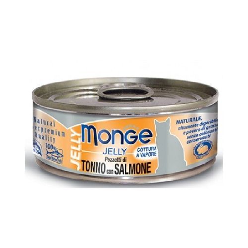 MONGE JELLY GATTO 80 GR TONNO E SALMONE <br/> Cibo Umido per Gatti