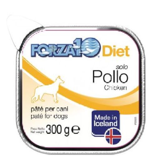 FORZA10 PATE CANE SOLO DIET POLLO 300 GR VASCHETTA <br/> Cibo Umido per Cani