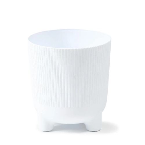Vaso Eolo c/piedini cm 16 h 17,3 Bianco <br/> Vasi e Accessori in Plastica