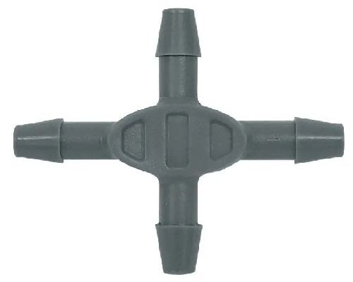 9683 RACCORDO 4 VIE X TUBO CAP. 1/4 4-6MM <br/> Irrigazione Giardino e Accessori Giardinaggio