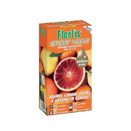 FLORTIS ENERGY GIALLO 600 G IDROSOLUBILE AGRUMI <br/> Concime per Piante da Interno