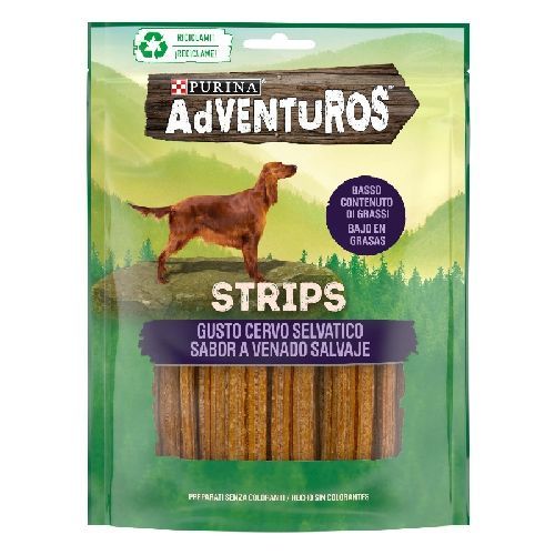 Adventuros Strips Cervo 90 gr <br/> Snack e Premi per Cani