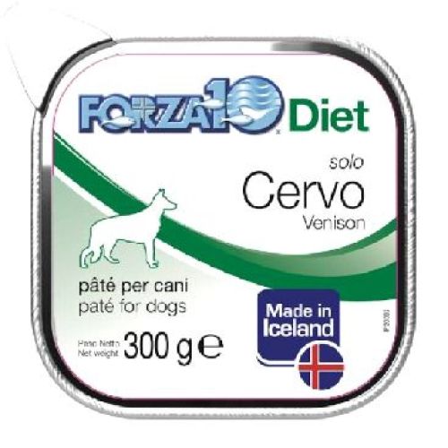 FORZA10 PATE CANE SOLO DIET CERVO 300 GR VASCHETTA <br/> Cibo Umido per Cani