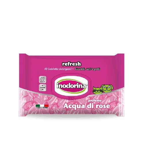 INODORINA SALVIETTE EVERYDAY ACQUA DI ROSE 40PZ <br/> Traversine e Salviette Cane