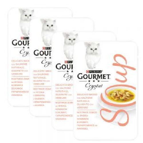 GOURMET SOUP 40 GR BUSTA brodo con pollo naturale <br/> Cibo Umido per Gatti