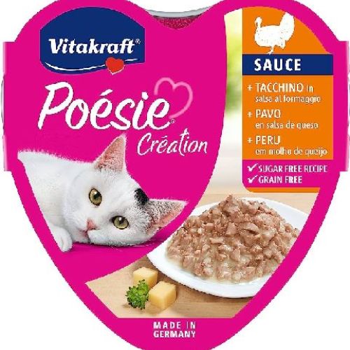 Vitakraft Poesie Creation Sauce tacchino e formaggio <br/> Cibo Umido per Gatti