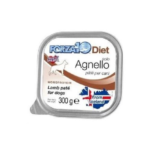 FORZA10 PATE CANE SOLO DIET AGNELLO 300 GR VASCHETTA <br/> Cibo Umido per Cani