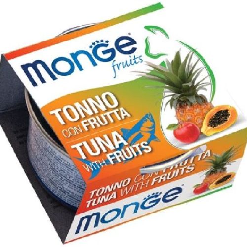 MONGE CAT FRUITS 80GR TONNO CON FRUTTA <br/> Cibo Umido per Gatti