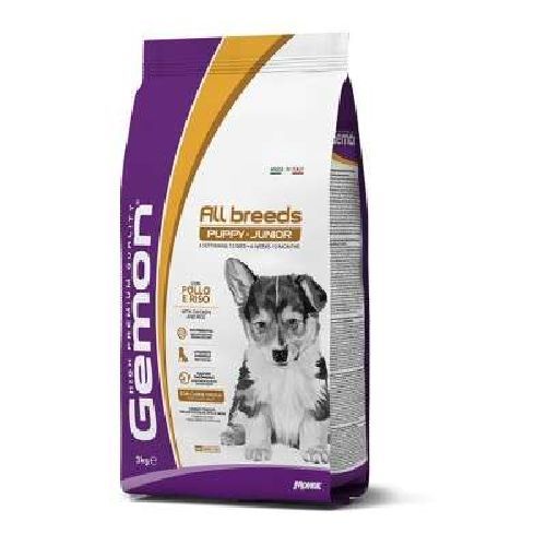 GEMON ALL BREEDS PUPPY JUNIOR POLLO RISO 14 KG <br/> Cibo Secco per Cani