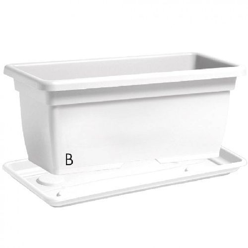 Cassettone mega 60 cm bianco <br/> Vasi e Accessori in Plastica