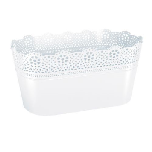 CASSETTA OLAF CM 28,5X 13,5 BIANCO <br/> Vasi e Accessori in Plastica