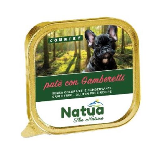 NATUA DOG COUNTRY GAMBERETTI 100 GR <br/> Cibo Umido per Cani