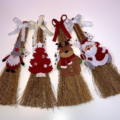 Scopetta decorazione Natale 14x31cm <br/> Accessori Arredo Casa Natale