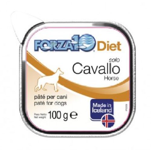 FORZA10 PATE CANE SOLO DIET CAVALLO 100 GR VASCHETTA <br/> Cibo Umido per Cani