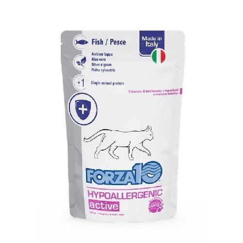 FORZA 10 CAT HYPOALLERGENIC PESCE 80 GR BUSTA <br/> Dieta Veterinaria per Gatti
