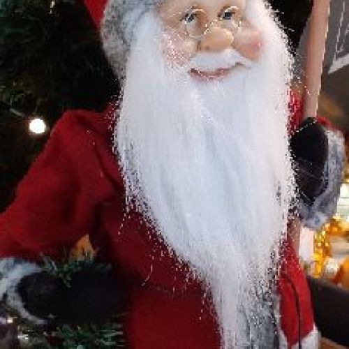 Santa Standing cm 45 Babbo Natale Rosso <br/> Accessori Arredo Casa Natale