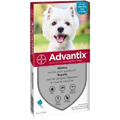 Advantix Spot On Cane da 4 a 10 kg <br/> Antiparassitario Cane