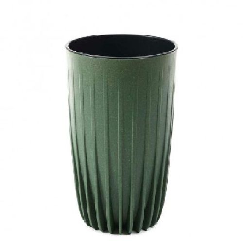 Vaso Mira Alto Eco Wood cm 29 H 51,5 verdone <br/> Vasi e Accessori in Plastica
