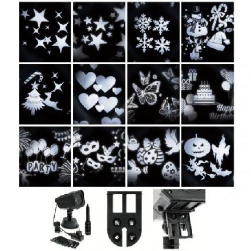 Proiettore Garden Oscar per feste (12 soggetti intecambiabili) <br/> Luci di Natale