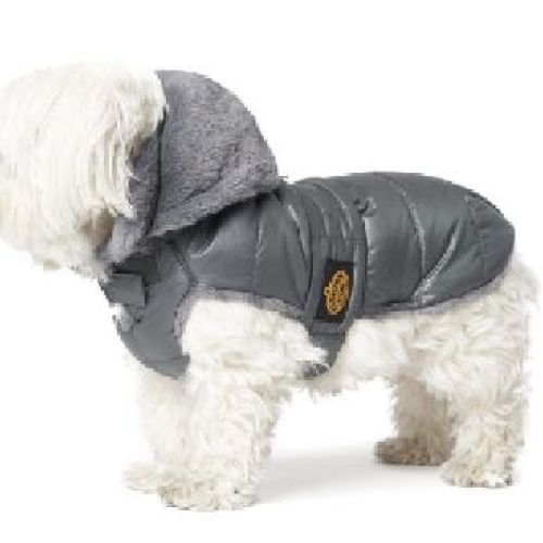 CAPPOTTO TRAP. FOD. PELLICCIA TG. 51 GRIGIO <br/> Guinzagli, Collari e Pettorine