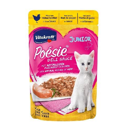 VITAKRAFT POESIE DELICE JUNIOR SAUCE TACCHINO 85 GR <br/> Cibo Umido per Gatti
