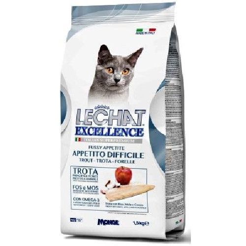 LeChat Exc Appetito Difficile Trota 1,5 kg <br/> Cibo Secco per Gatti