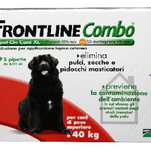 FRONTLINE COMBO CANI XL 40+ KG (3 PIPETTE) <br/> Antiparassitario Cane