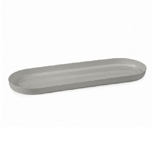 Sottocassetta ovale cm 50 grigio <br/> Vasi e Accessori in Plastica