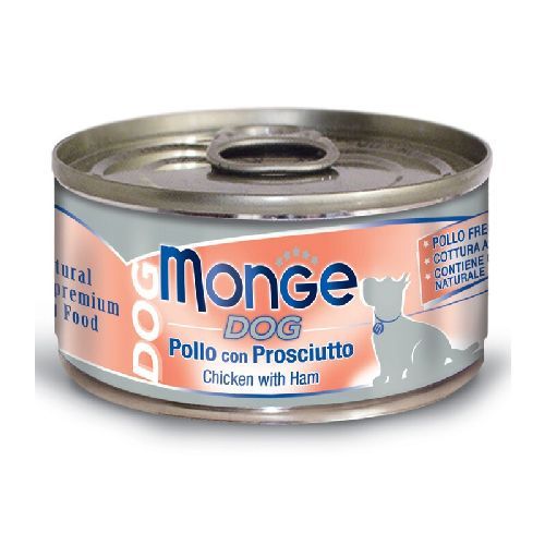 MONGE DOG TONNO PROSCIUTTO POLLO 95 GR <br/> Cibo Umido per Cani