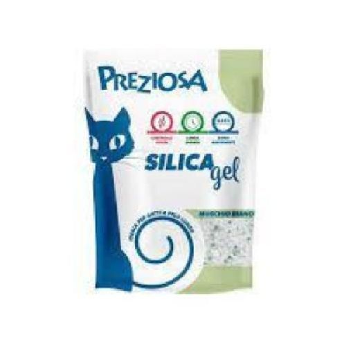 Lettiera Preziosa Silica Gel Muschio Bianco 2,25 kg <br/> Lettiera, Sabbia e Toilette Gatto