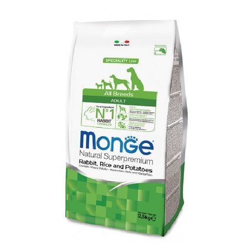 Monge All Breeds Adult Coniglio 2,5 Kg <br/> Cibo Secco per Cani