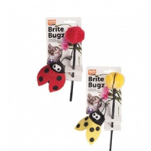 CANNA DA PESCA GATTO COCCINELLA 53 CM <br/> Giochi per Gatti