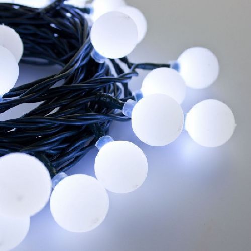 69922 Catena 300 palline 1cm LED esterno bianco freddo 15 metri <br/> Luci di Natale