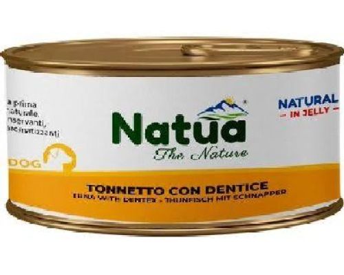 NATUA JELLY DOG TONNETTO CON DENTICE 150 GR <br/> Cibo Umido per Cani
