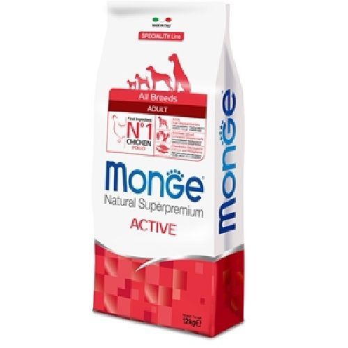 Monge All Breeds Adult Active 12 Kg <br/> Cibo Secco per Cani