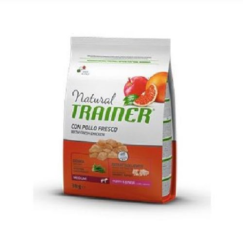 Natural Trainer Medium Pollo e riso 3 kg <br/> Cibo Secco per Cani