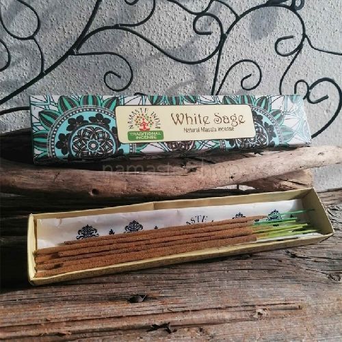 INCENSO NATURALE NAMASTE INDIA WHITE SAGE 15 GR <br/> Candele e Profumi per Ambiente, Saponi