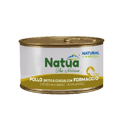 NATUA BROTH CAT POLLO CON FORMAGGIO 85 GR <br/> Cibo Umido per Gatti