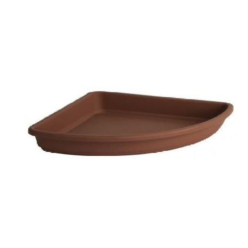 SOTTOVASO KREA ANGOLO CM 39X39 H5,7 PLASTICA COLOR COTTO <br/> Vasi e Accessori in Plastica