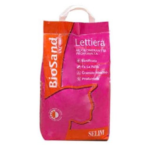 LETTIERA BIOSAND ROSA AGGLOMERANTE PROFUMATA 10 KG <br/> Lettiera, Sabbia e Toilette Gatto