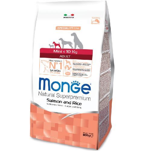 Monge Mini Adult Salmone 800 Gr <br/> Cibo Secco per Cani
