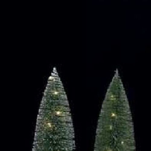 Alberello Natale 8 LED diam.9xH24,5cm Presepe <br/> Accessori Arredo Casa Natale