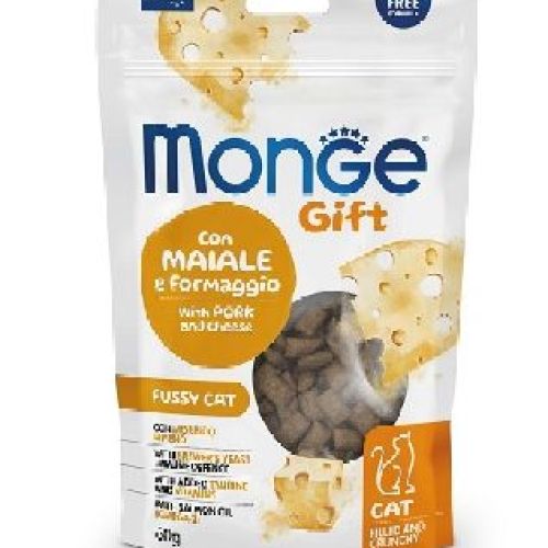 Monge Gift Filled and Crunchy Gatto Appetito Maiale Formaggio <br/> Snack e Premi per Gatti