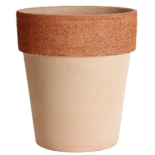 Vaso Alto Graffiato Cm 27 H 30,5 <br/> Vasi e Accessori in Terracotta