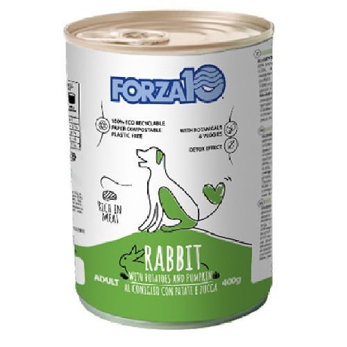FORZA10 CANE MANTENIMENTO CONIGLIO E PATATE 400 GR LATTINA <br/> Cibo Umido per Cani