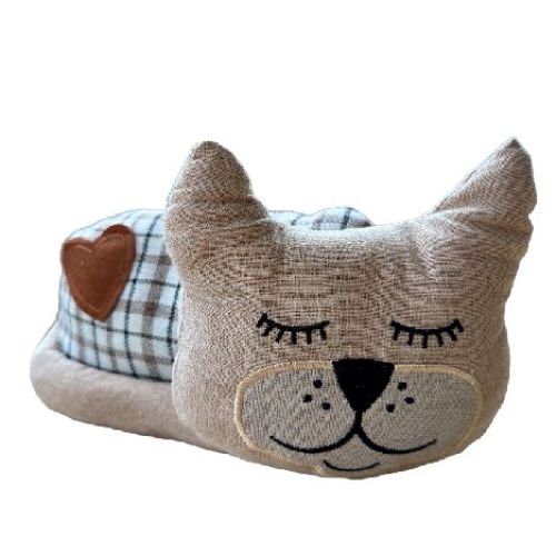 FERMAPORTA GATTO CHE DORME BEIGE <br/> Mobili e Complementi d'arredo