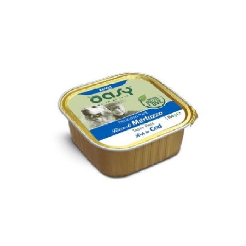 OASY WET DOG DELIZIOSO PATE ADULT MERLUZZO VASCHETTA 150gr <br/> Cibo Umido per Cani